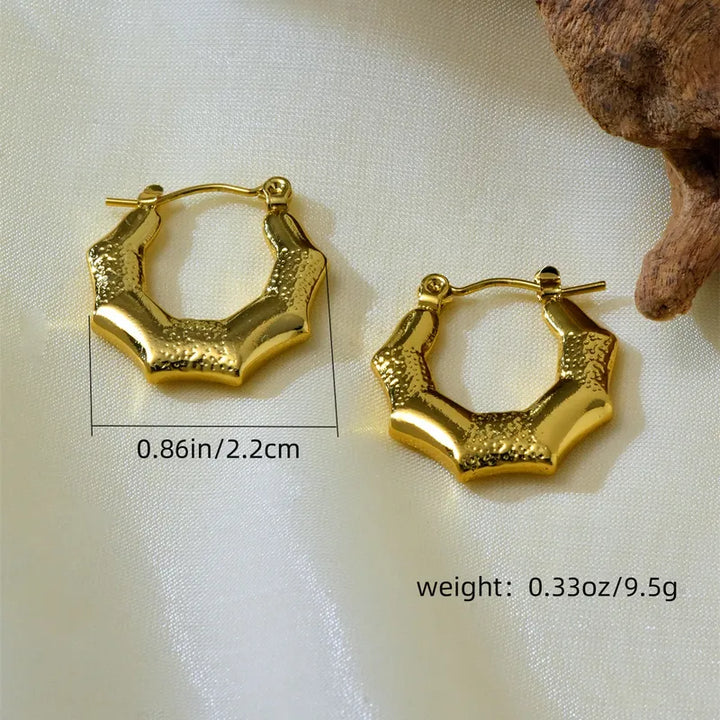 Wobbly Hoop Earrings – 18K Gold Plated