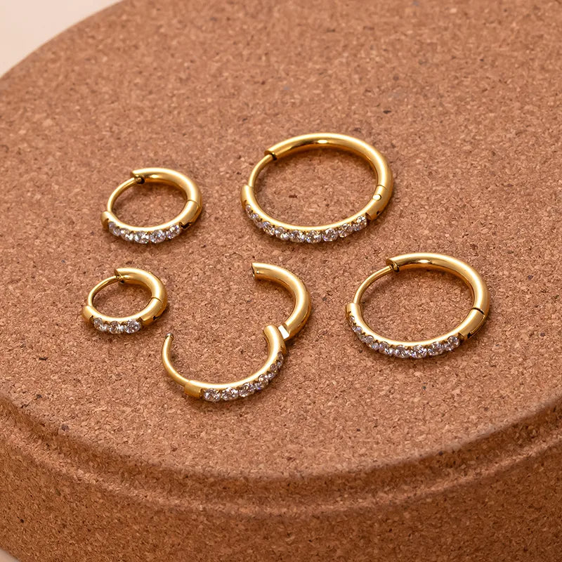 Ear Cartilage Piercing Set of 3 - 18K Gold Plated