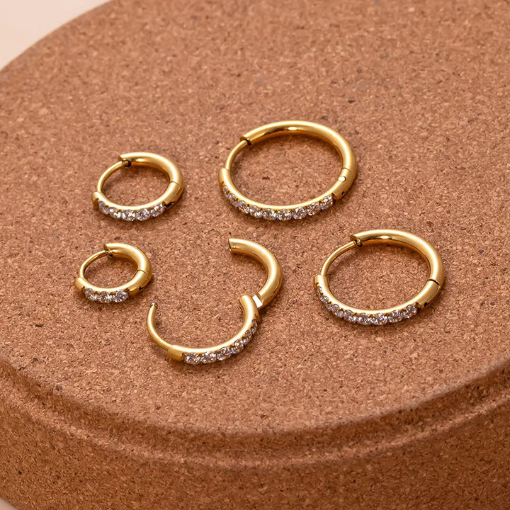 Ear Cartilage Piercing Set of 3 - 18K Gold Plated