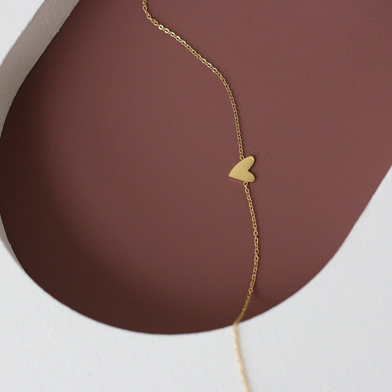 Minimal Heart Bracelet - 18k Gold Plated