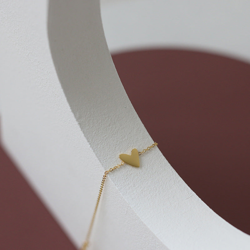 Minimal Heart Bracelet - 18k Gold Plated