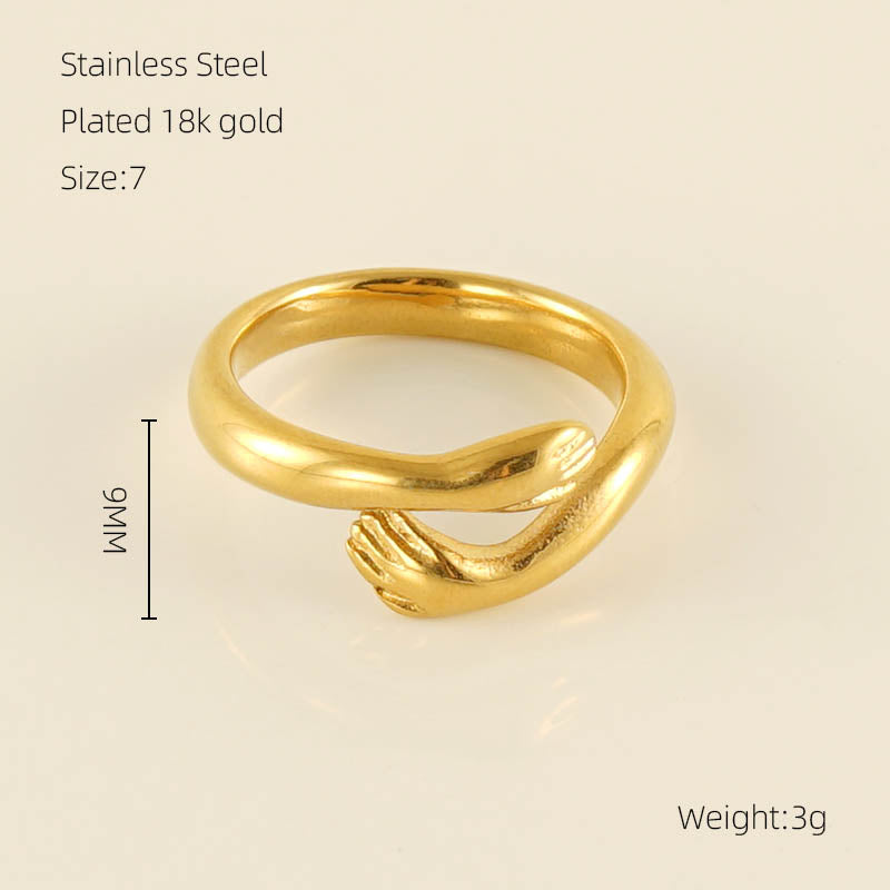 Promise Hug Adjustable Ring - 18K GOLD PLATED