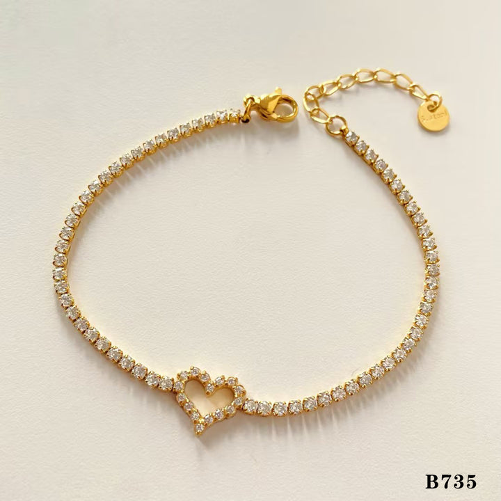 Diamond Affair Love Bracelet - 18K GOLD PLATED