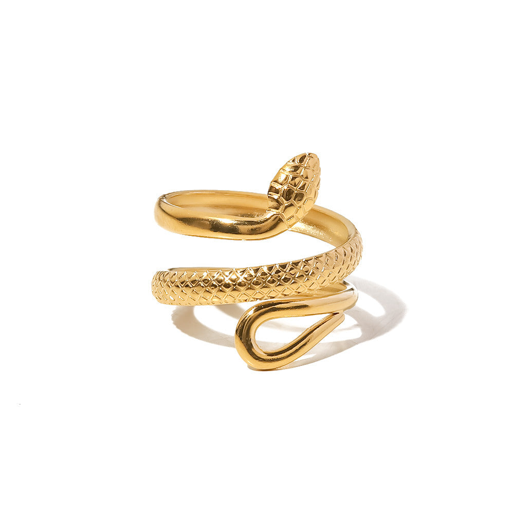 Golden Serpent Ring – 18k Gold Plated