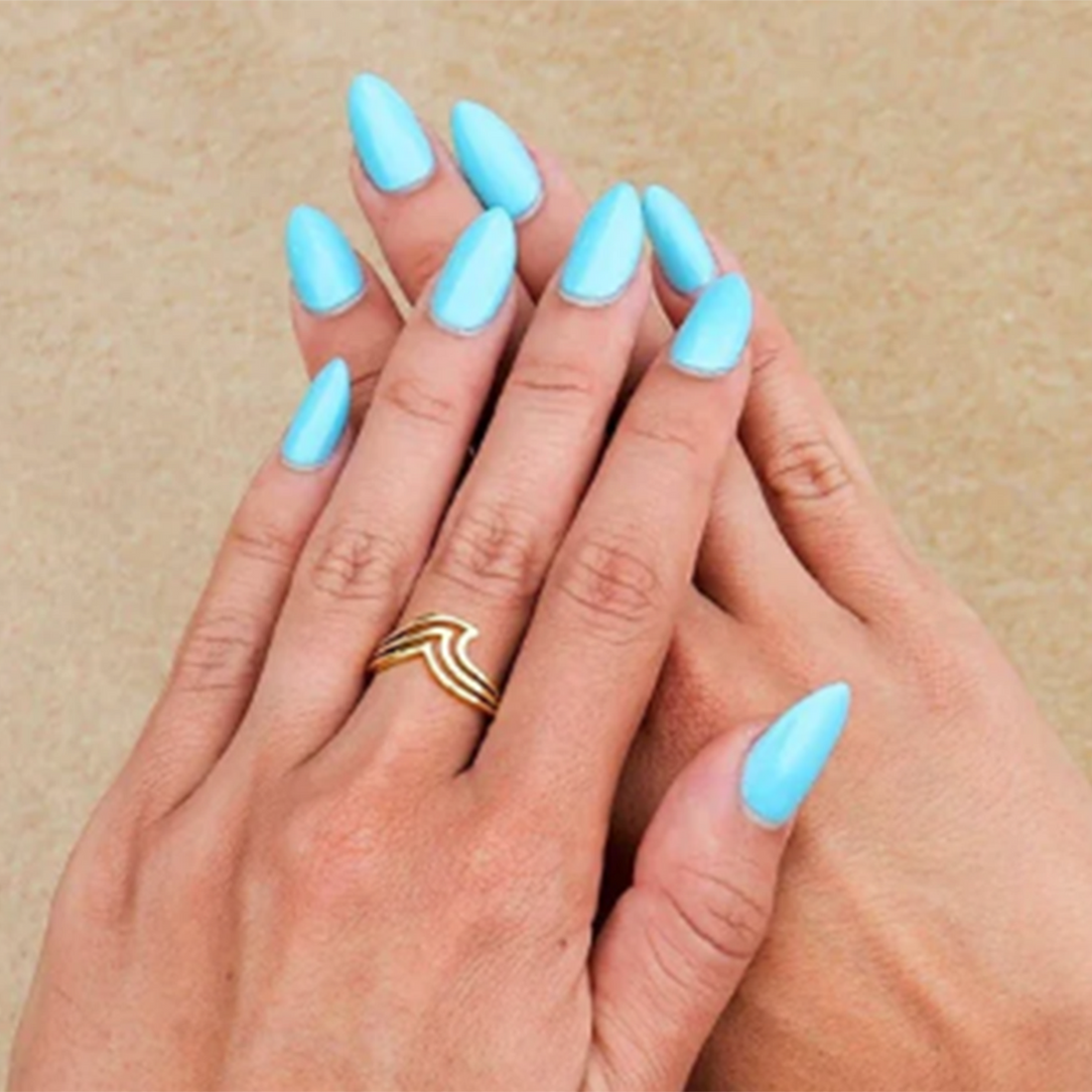 Ocean Wave Adjustable Ring – 18k Gold Plated