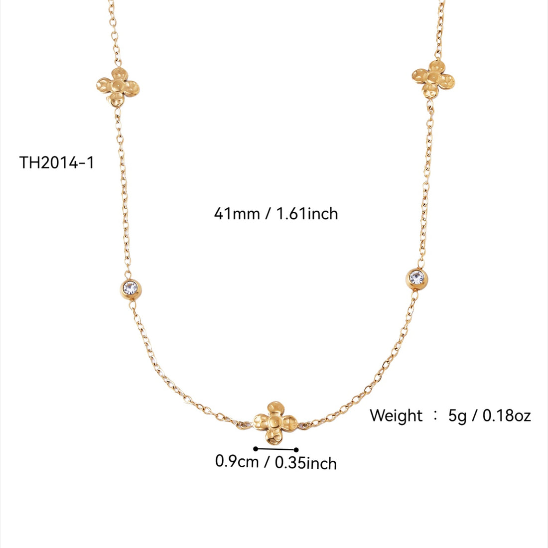 Daisy Flower Necklace – 18K Gold Plated