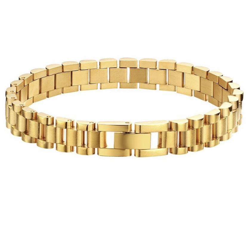 Elegant Watchlink Bracelet – 18K Gold Plated