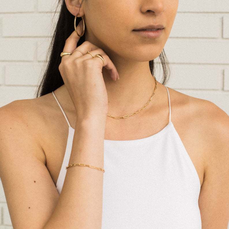 Pinterest Style Paperclip Bracelet – 18K Gold Plated