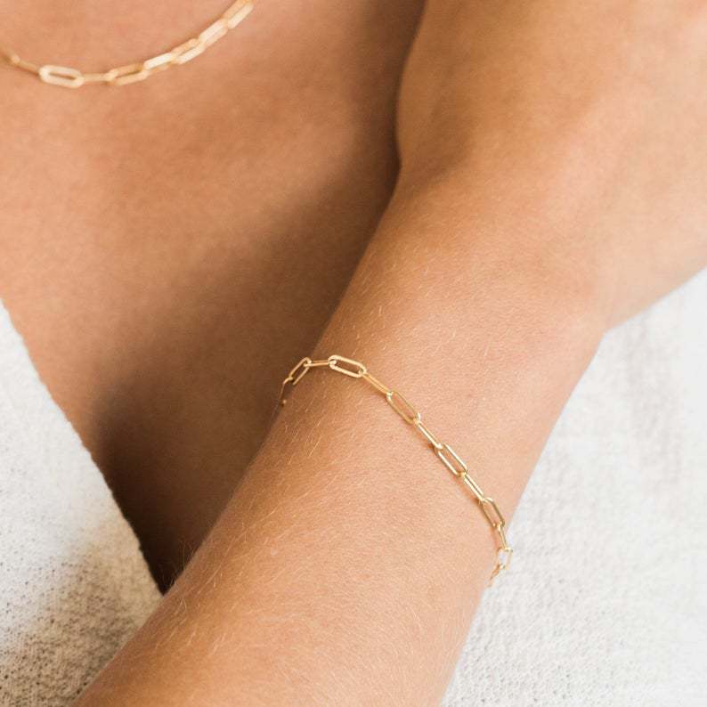 Pinterest Style Paperclip Bracelet – 18K Gold Plated