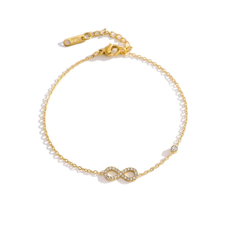 Infinity Love Charm Bracelet – 18K Gold Plated
