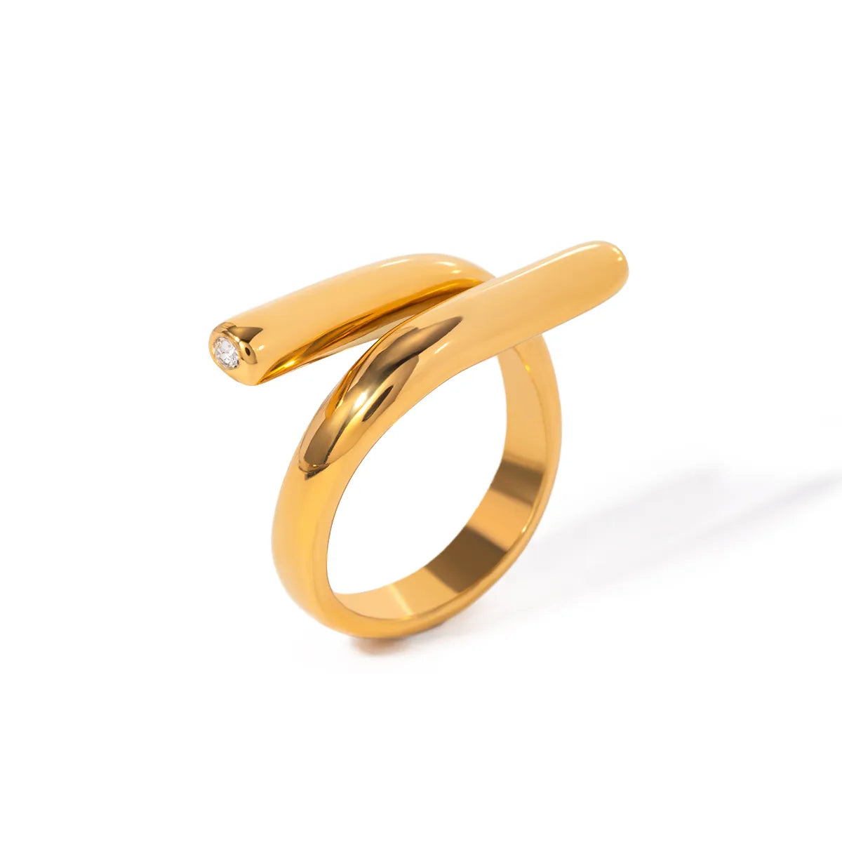 Classic IG-Style Irregular Geometry Ring – 18K Gold Plated