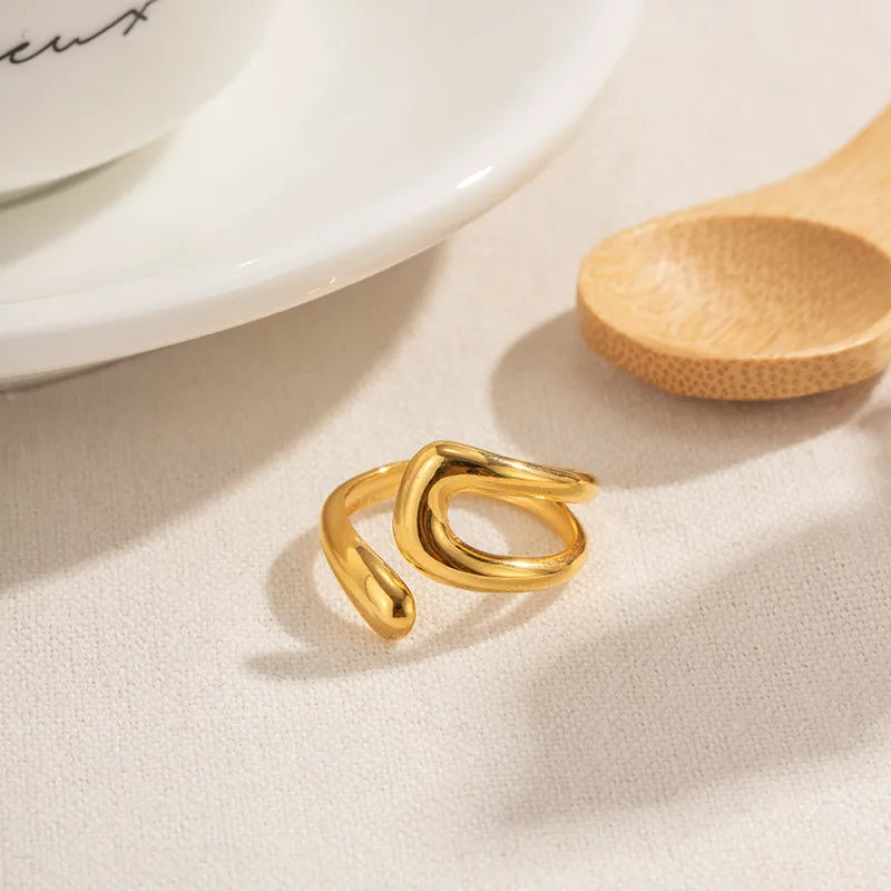 IG Style Abstract Ring – 18K Gold Plated