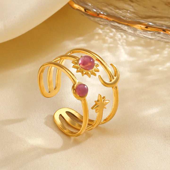 Pinterest Style Universe Ring – 18K Gold Plated