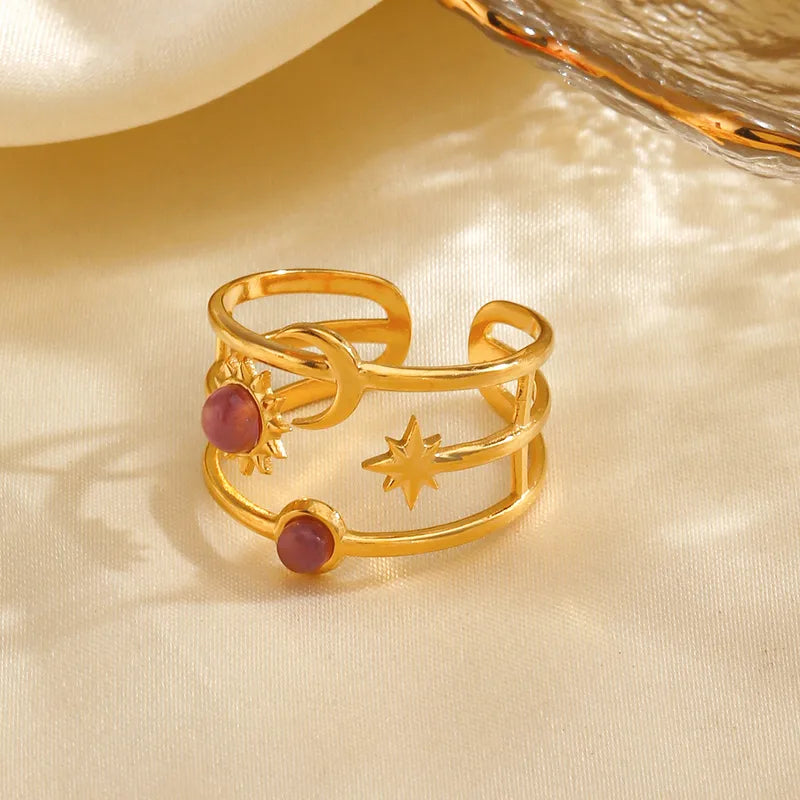 Pinterest Style Universe Ring – 18K Gold Plated