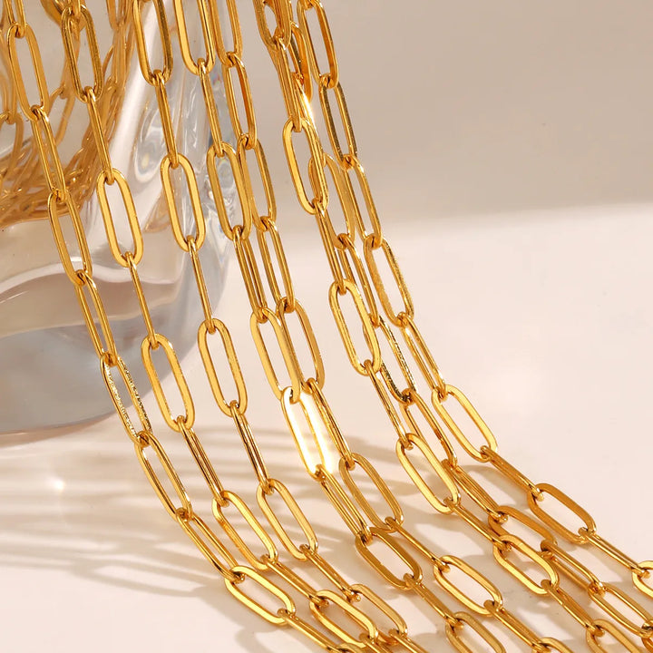 Pinterest Style Mini Paper Clip Necklace – 18K GOLD PLATED